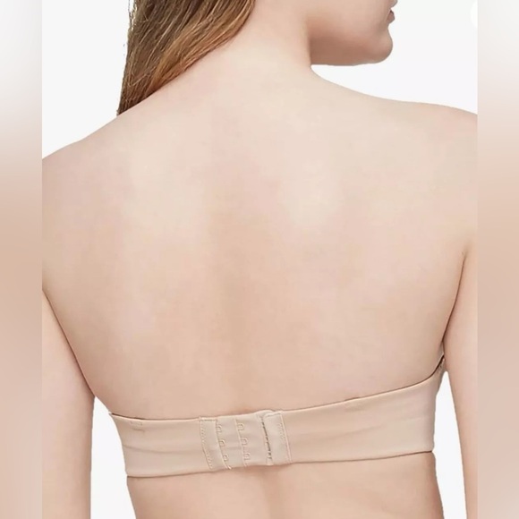 Calvin Klein Perfectly Fit Strapless Convertible Push-Up Bra Beige Size 34D - Picture 2 of 13